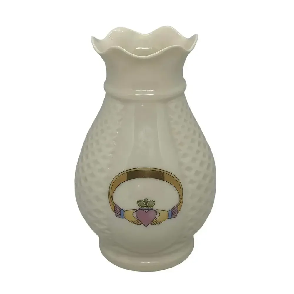 2000 Donegal Parian China Claddagh Ring Vase, Ireland